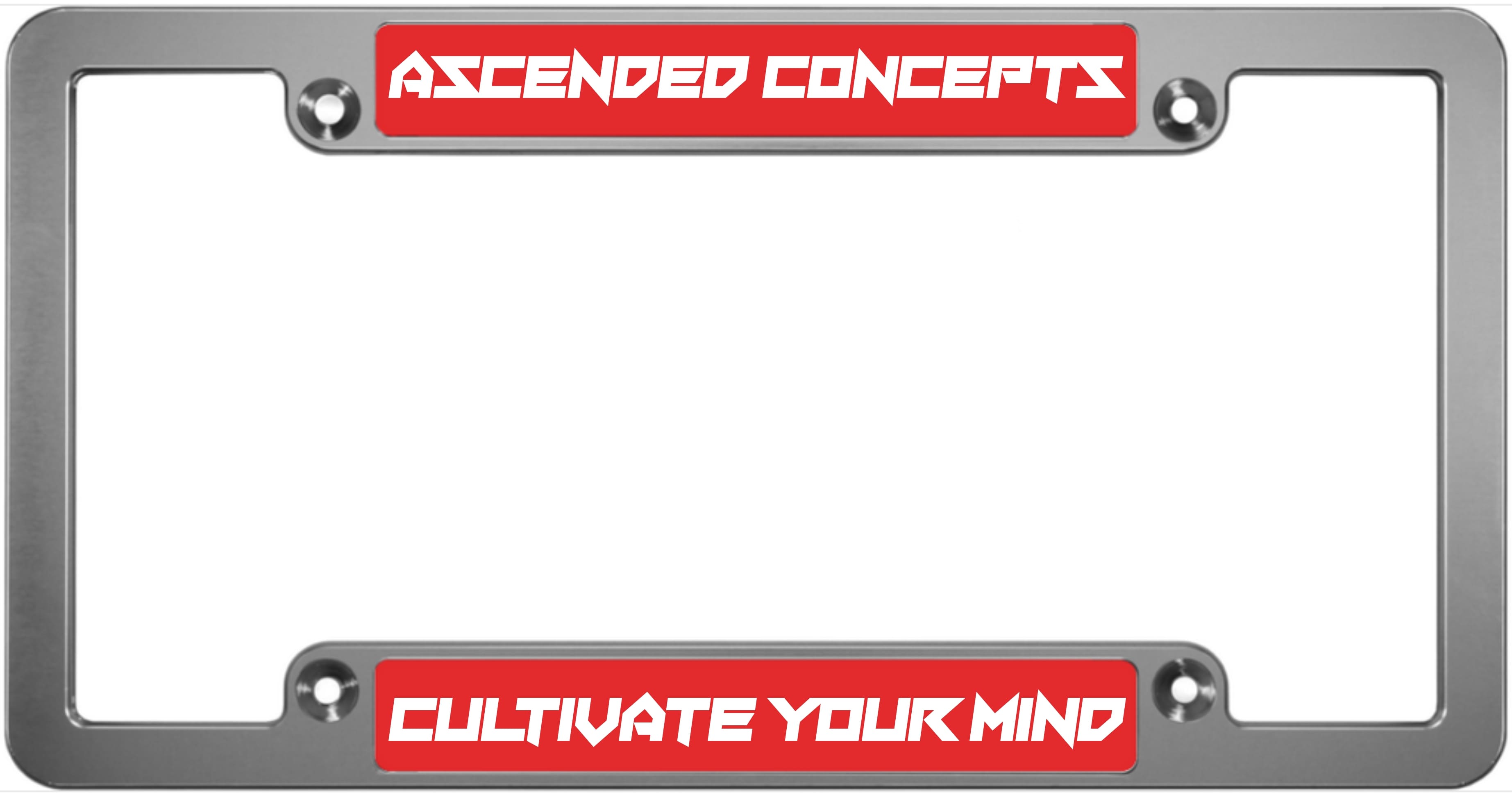 Ascended Concepts - custom CNC machined license plate frame